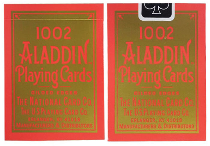 알라딘골드리프페더백_레드(Aladdin Playing Cards, std Gold Leaf Featherback - Red)