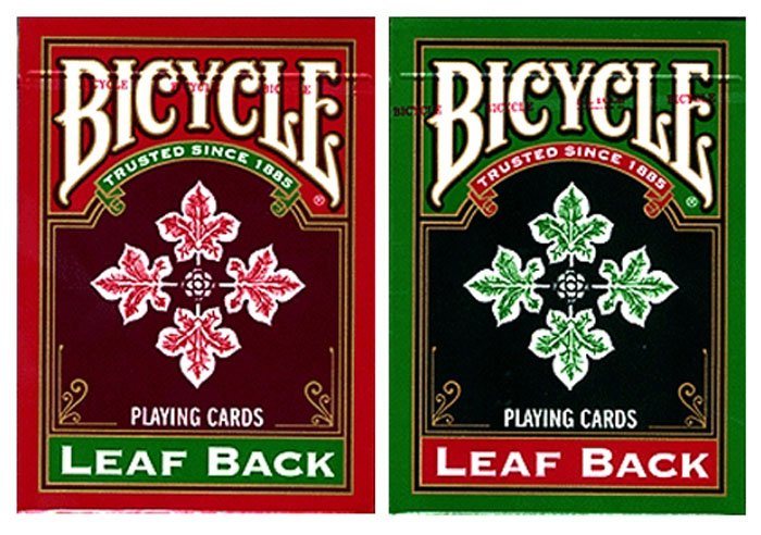 리프백홀리데이덱세트2set(Bicycle Leaf Back Holiday (Red and Green) by USPCC)